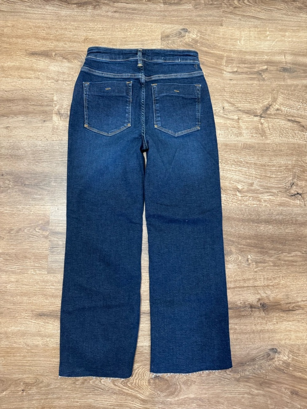 Pilcro The Annie High-Rise Straight Leg Crop Ankle Jean Deep Blue Size 26 Petite - Picture 6 of 7